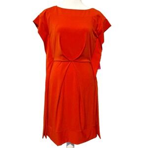 NWT Vince‎ Camuto Bold Orange Cap Sleeve Sheath Dress 2 Career Spring Party